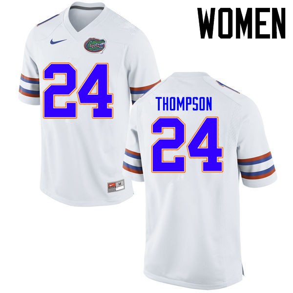 Florida Gators Women #24 Mark Thompson College Football Jersey White